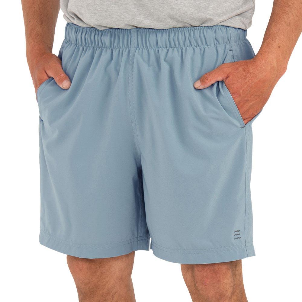 Free Fly Apparel Breeze Short 6 Inch Inseam Men's in Blue Fog
